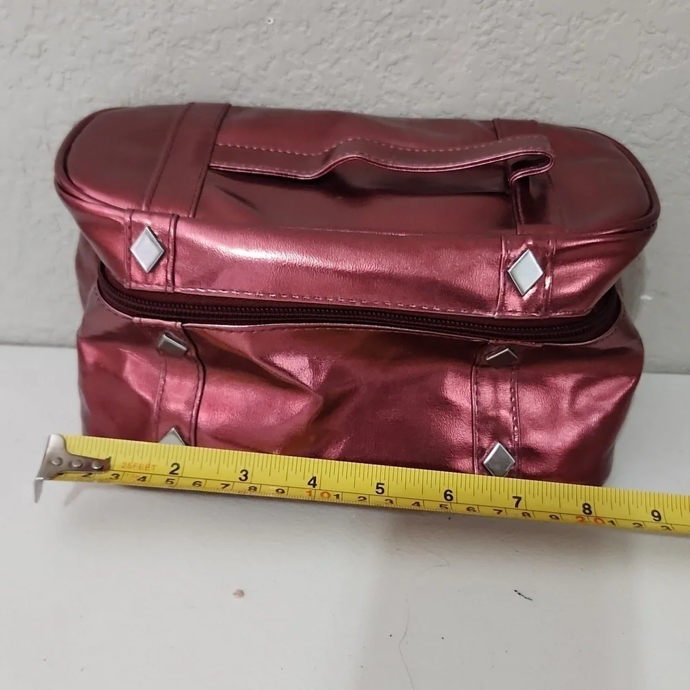 Avon Metallic redish pink makeup bag